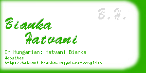 bianka hatvani business card